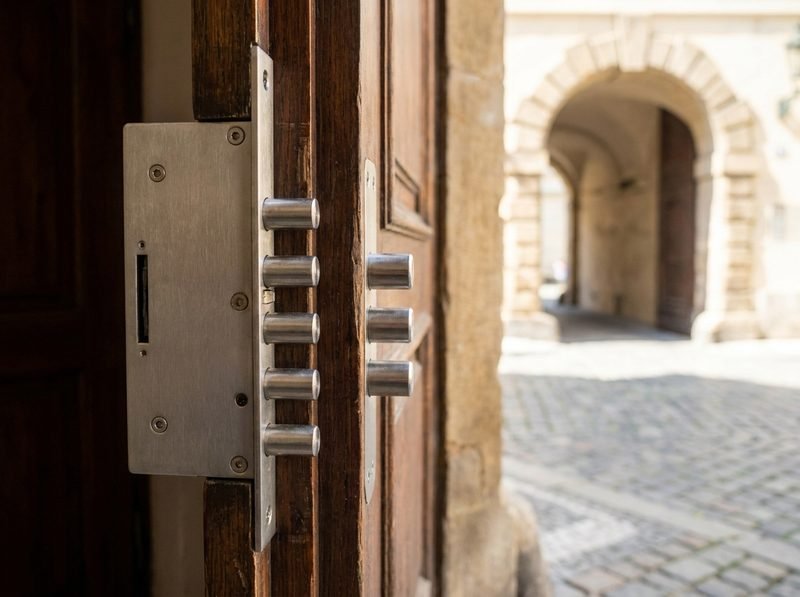 Installation de serrure multipoints 3 5 7 points par un serrurier à Bruxelles - sécurité porte